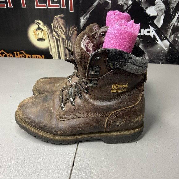 Chippewa Birkhead 8" Steel Toe Work Boot Brown Mens Size 9.5 M - Picture 5 of 8